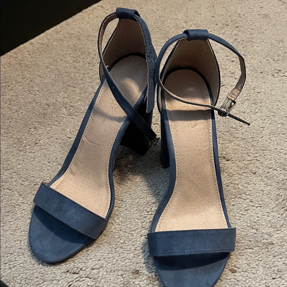 Charlotte Russe Blue Ankle Strap Heels